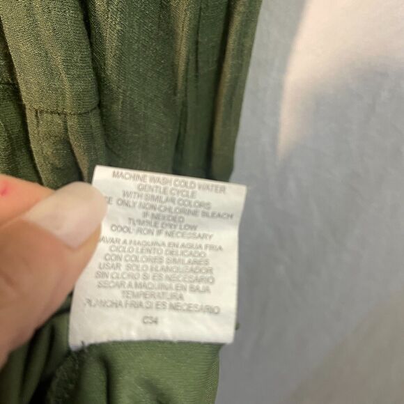 Moss Green Boho Maxi Dress for Summer and Vacation Large - Picture 7 of 13